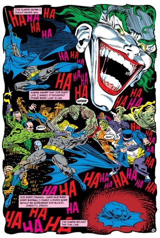 A hallucination scene from Detective Comics #606 where Breyfogle’s energetic style shines.